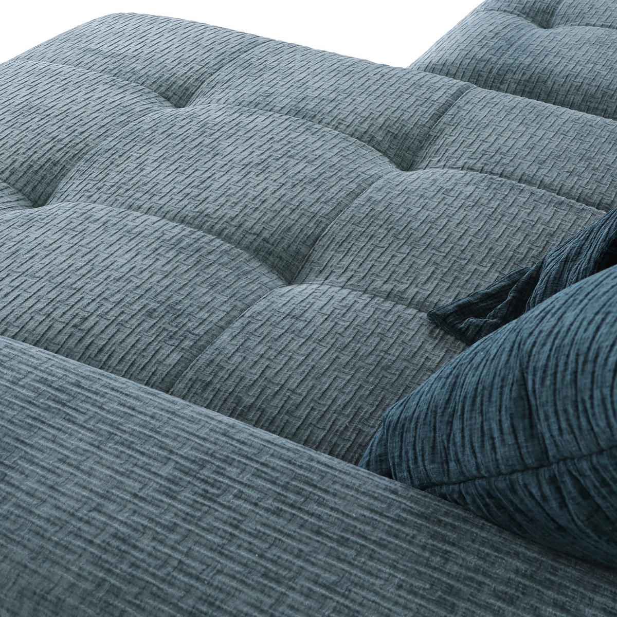 ECKSOFA in Flachgewebe Blau, Petrol  270/190 cm  - Blau/Petrol, KONVENTIONELL, Holz/Textil (270/190cm) - Carryhome
