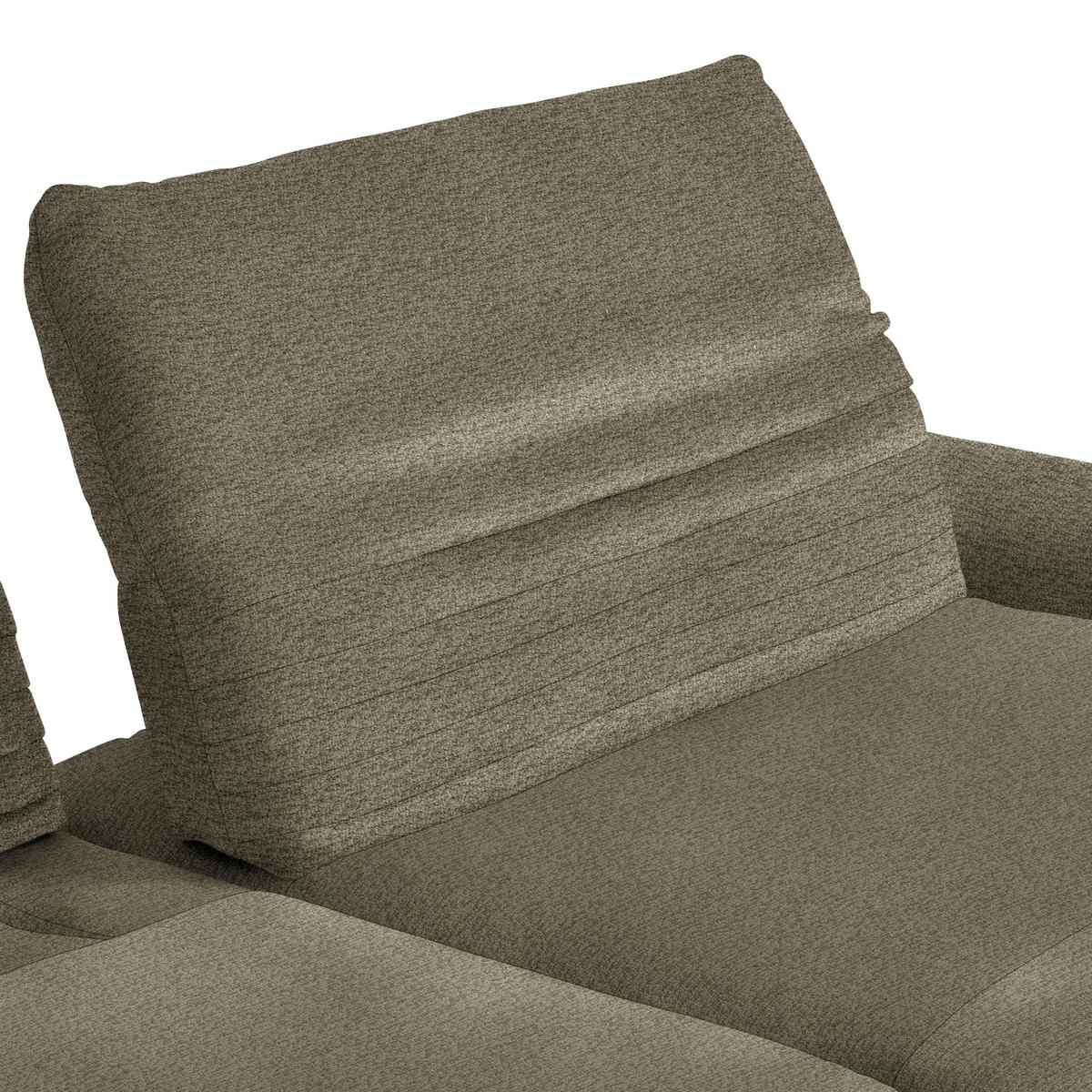 ECKSOFA in Chenille Taupe  280/170-195 cm  - Taupe/Schwarz, Design, Textil/Metall (280/170-195cm) - Dieter Knoll