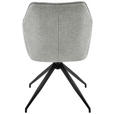 ARMLEHNSTUHL  Stoffauswahl, Sitzfläche 360° drehbar Webstoff  Schwarz, Beige  - Beige/Schwarz, Design, Textil/Metall (56/89/62cm) - Carryhome