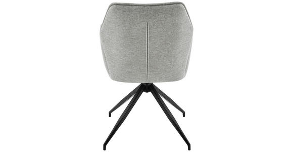 ARMLEHNSTUHL  Stoffauswahl, Sitzfläche 360° drehbar Webstoff  Schwarz, Beige  - Beige/Schwarz, Design, Textil/Metall (56/89/62cm) - Carryhome