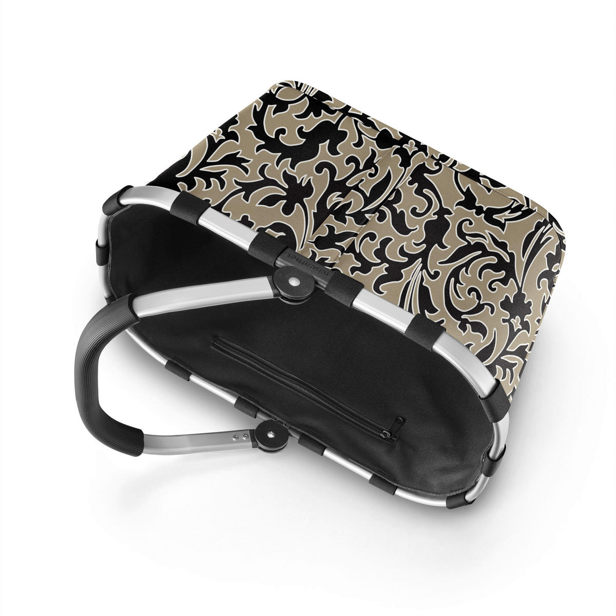 EINKAUFSKORB Baroque Marble 22 L  - Schwarz/Braun, Basics, Kunststoff/Textil (49/29/28cm) - Reisenthel