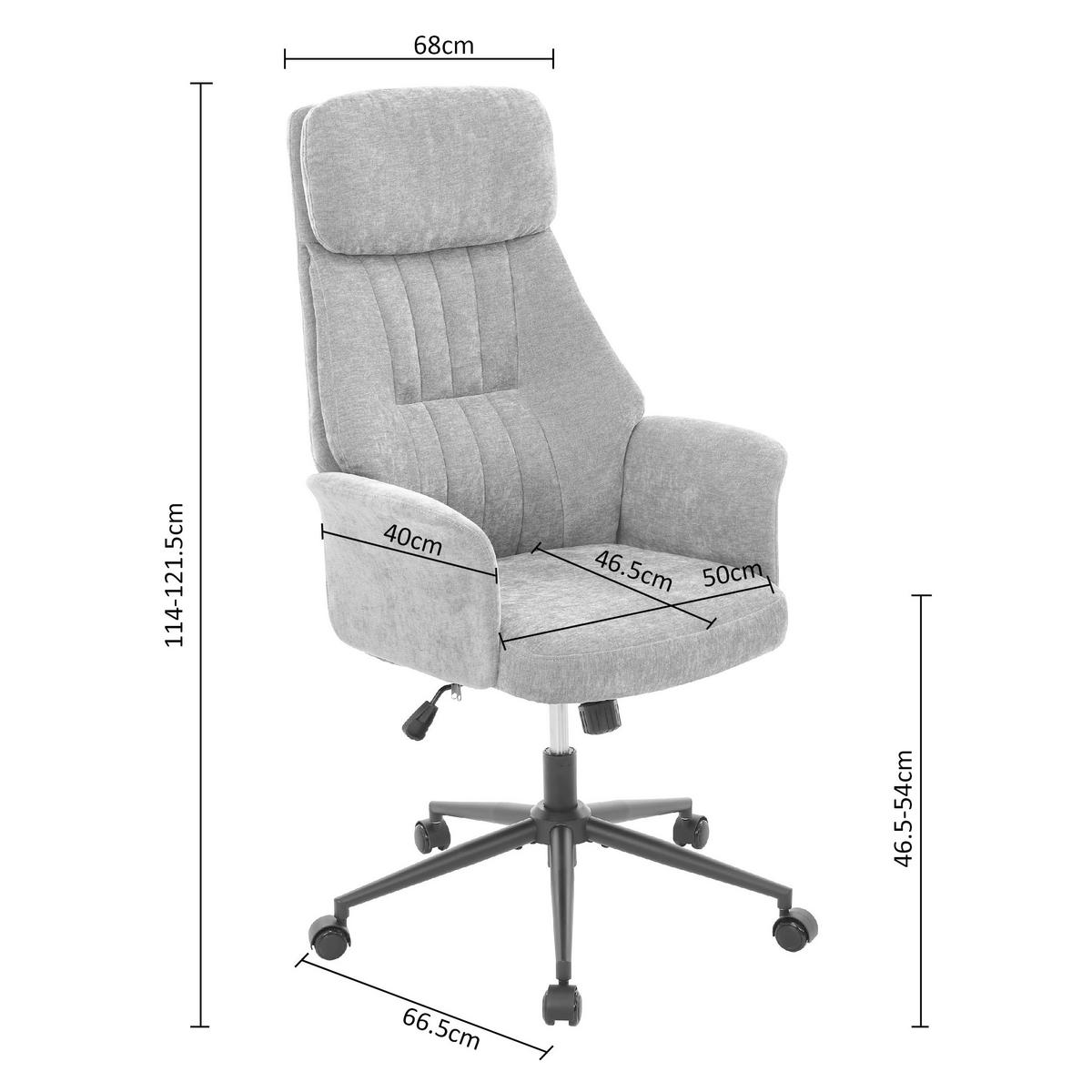 FORGÓSZÉK  zsenília szürke  - fekete/szürke, Modern, műanyag/textil (66/114/122/64cm) - Livetastic
