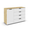 KOMMODE  in 120/81/42 cm  - Chromfarben/Weiß, Design, Holzwerkstoff/Metall (120/81/42cm) - Carryhome