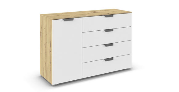 KOMMODE  in 120/81/42 cm  - Chromfarben/Weiß, Design, Holzwerkstoff/Metall (120/81/42cm) - Carryhome