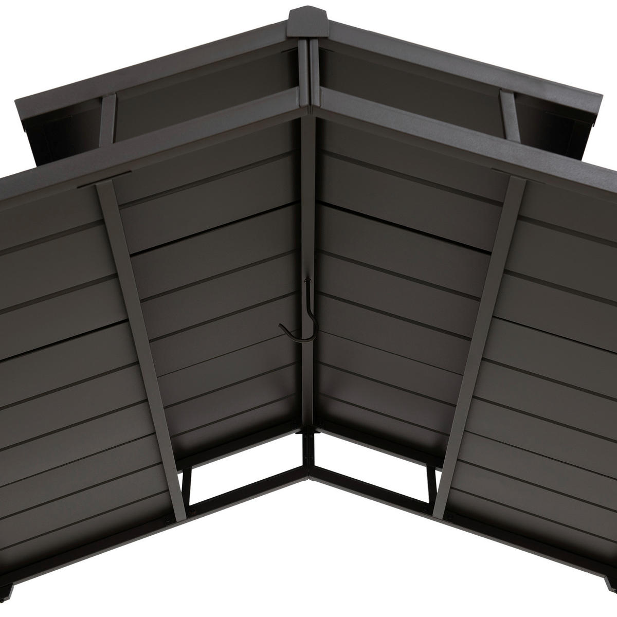 PAVILLON 242/248/153 cm Stahl  - Braun, Basics, Metall (242/248/153cm) - Modante