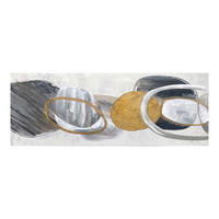 OLJNA SLIKA  150/55 cm   - zlate barve/bela, Design, tekstil/les (150/55cm) - Monee