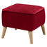HOCKER in Textil, Holzwerkstoff Rot - Rot/Kieferfarben, Trend, Holz/Holzwerkstoff (47/36/47cm) - Carryhome HOCKER in Textil, Holzwerkstoff Rot - Rot/Kieferfarben, Trend, Holz/Holzwerkstoff (47/36/47cm) - Carryhome
