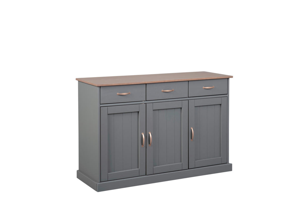 KOMMODE  in 131/86/45 cm  - Braun/Grau, KONVENTIONELL, Holz/Metall (131/86/45cm) - MID.YOU