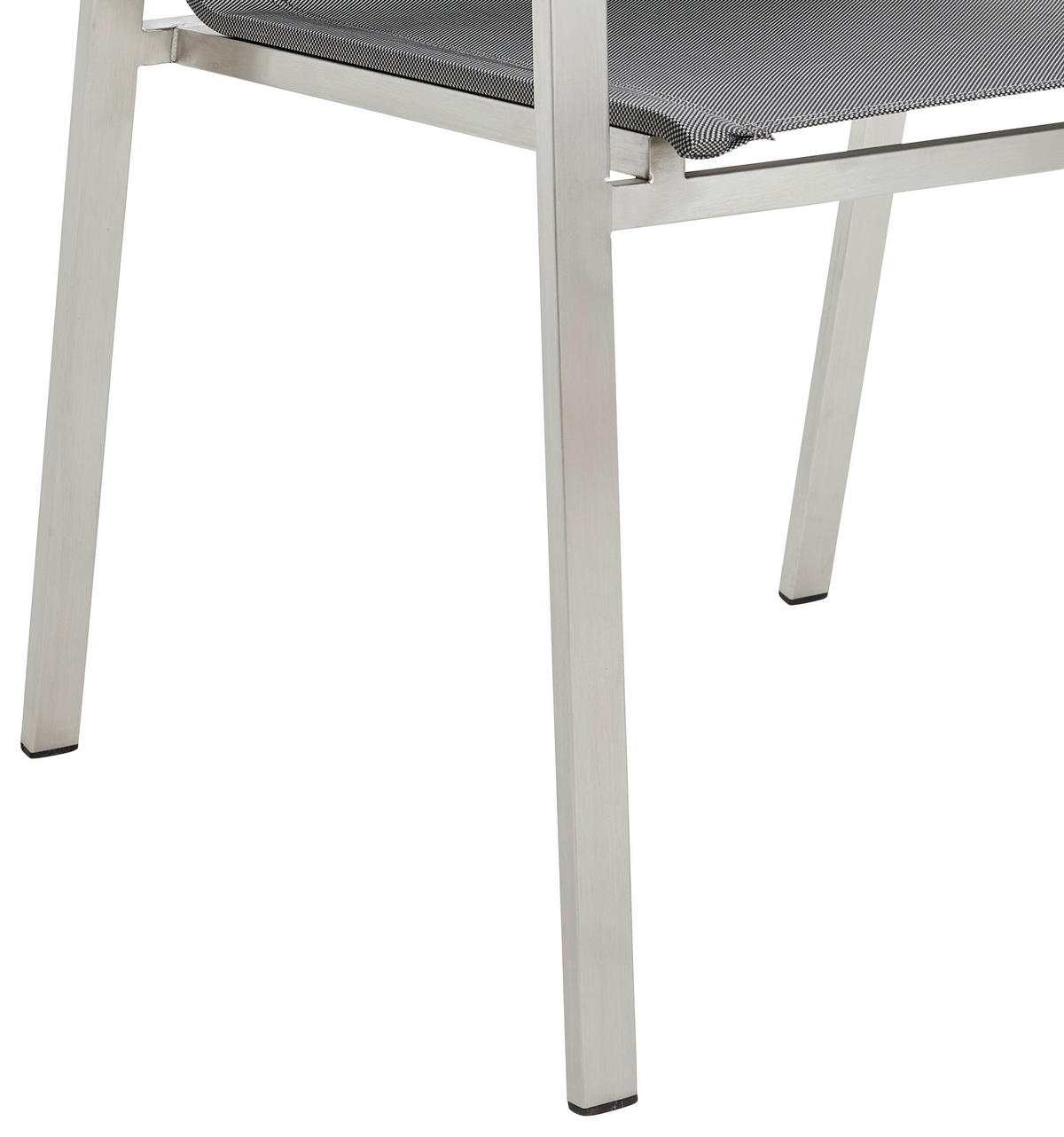 STAPELSESSEL Teakholz Edelstahl Grau, Edelstahlfarben  - Edelstahlfarben/Naturfarben, MODERN, Holz/Textil (54/86/58cm) - Ambia Garden