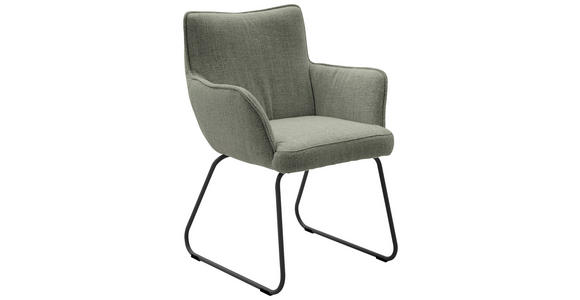 ARMLEHNSTUHL in Flachgewebe - Anthrazit/Grau, Design, Textil/Metall (63/88/65cm) - Valnatura