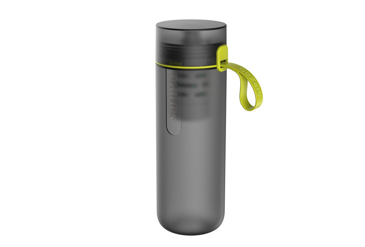 Wasserflasche mit Filter   - Grau, Basics, Kunststoff (7,5/7,5/21,2cm) - Philips