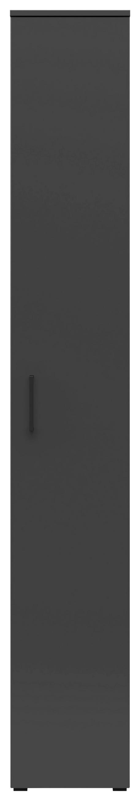 MEHRZWECKSCHRANK 30/195/40 cm  - Schwarz/Graphitfarben, Modern, Holzwerkstoff/Kunststoff (30/195/40cm) - Carryhome