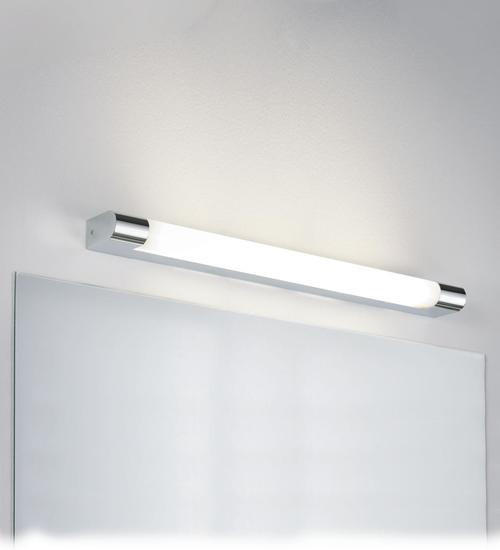 Badezimmer-Wandleuchte Mizar 63/4,5/8,2 cm   - Chromfarben/Weiß, Design, Kunststoff/Metall (63/4,5/8,2cm) - Paulmann