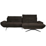 ECKSOFA  in Bouclé Dunkelbraun  280/170-195 cm  - Dunkelbraun/Schwarz, Design, Textil/Metall (280/170-195cm) - Dieter Knoll