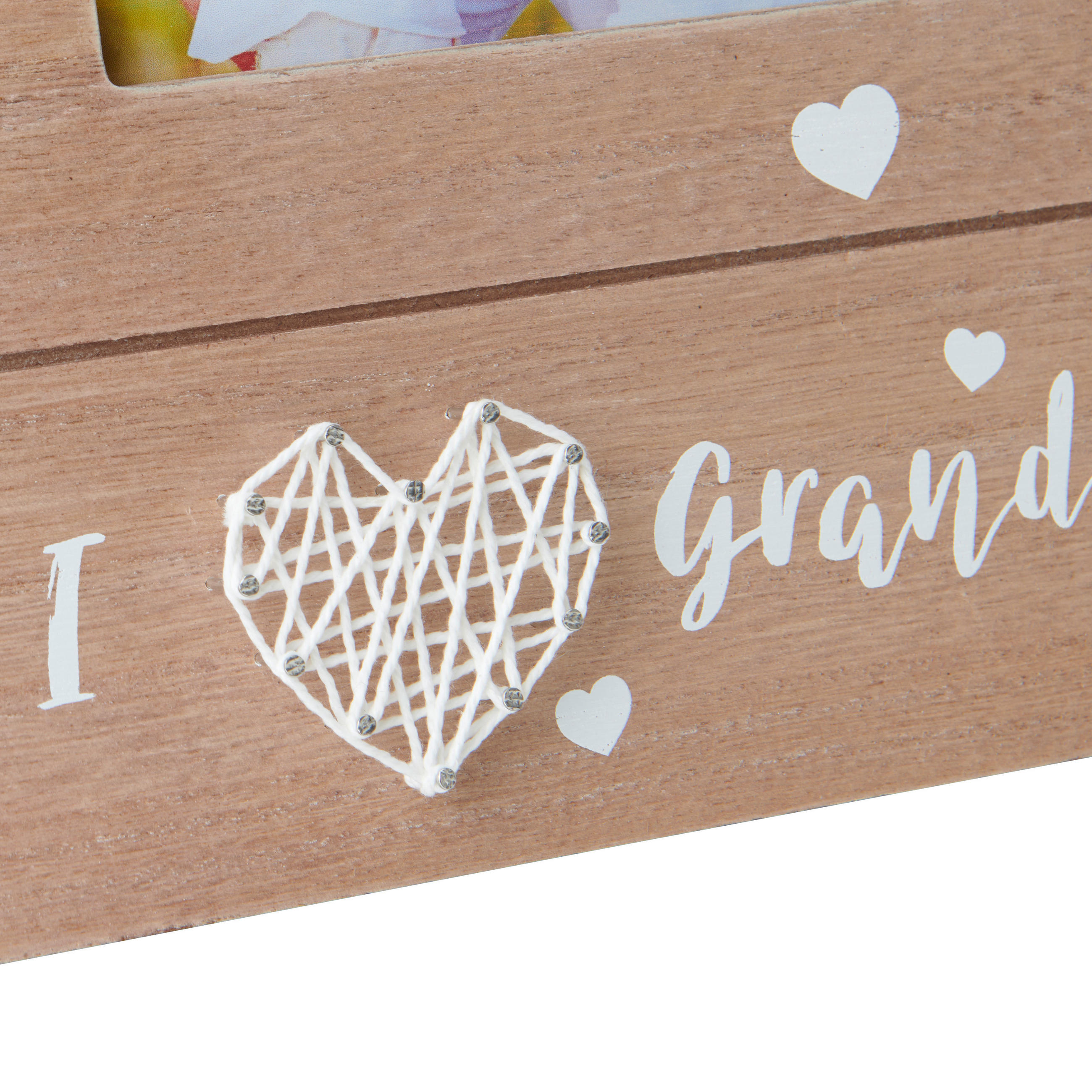 OKVIR ZA SLIKE       21/21/2,4 cm   - bela/rjava, Trend, tekstil/leseni material (21/21/2,4cm) - My Baby Lou