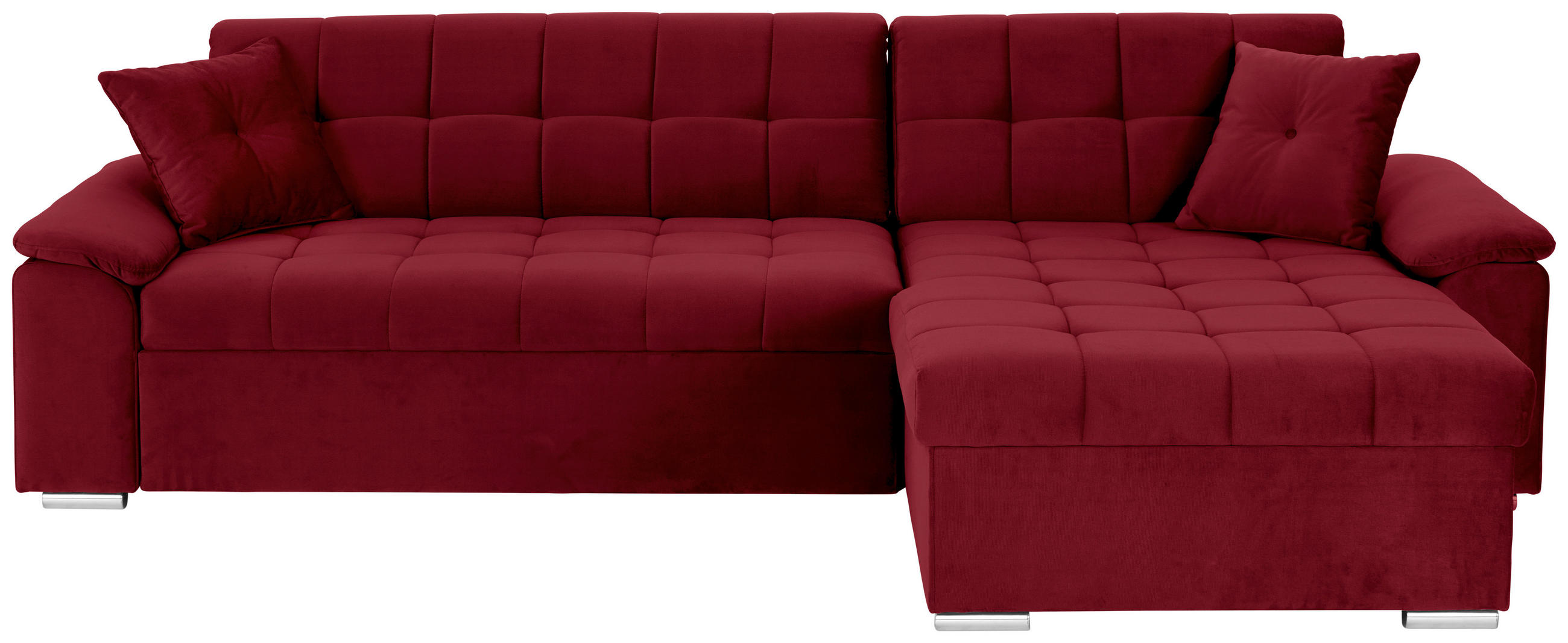ECKSOFA Rot Zierkissen  - Rot, Trend, Textil (257/167cm) - Livetastic