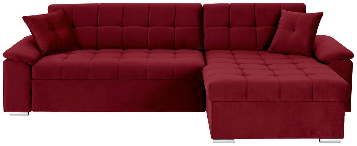 ECKSOFA Rot Zierkissen  - Rot, Trend, Textil (257/167cm) - Livetastic