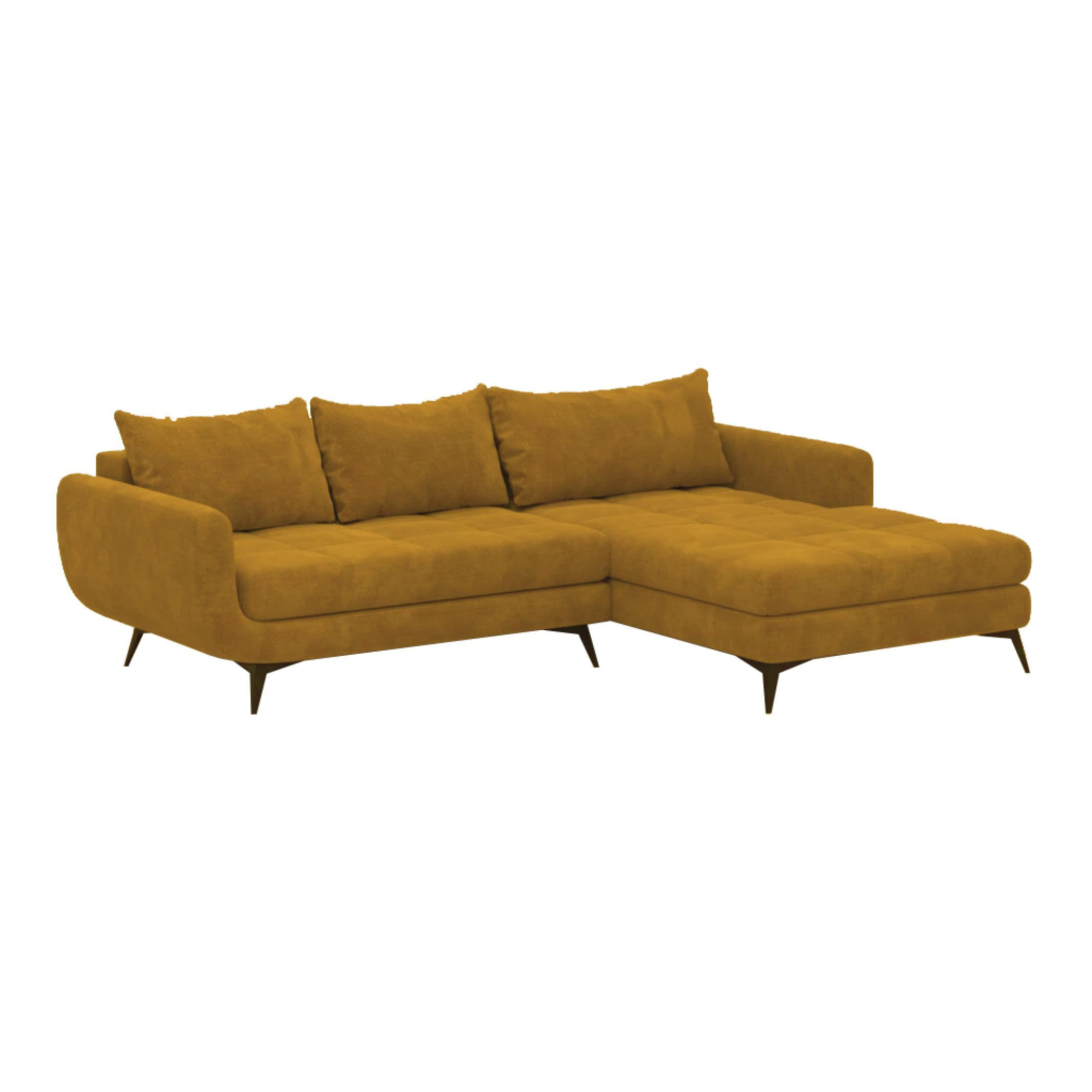 UGAONA GARNITURA bež  - bež/crna, Moderno, drvo (190/270/85cm) - Hom`in