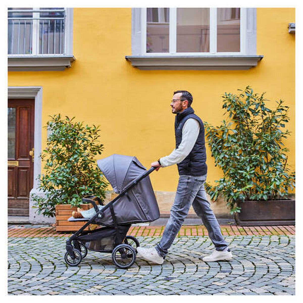 BUGGY Shop N Care  - Schwarz/Olivgrün, Basics, Kunststoff/Textil (40.5/104/51.5cm) - Hauck