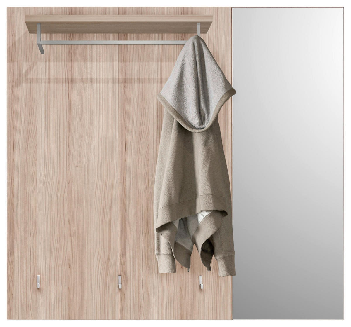 GARDEROBENPANEEL  in 120/112/30 cm  - Eichefarben/Grau, Design, Holzwerkstoff (120/112/30cm) - Voleo