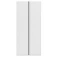DREHTÜRENSCHRANK 101/223/61 cm,  in Weiß, 2-türig  - Graphitfarben/Weiß, Basics, Holzwerkstoff/Metall (101/223/61cm) - Novel