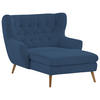XXL-SESSEL Cord Blau    - Blau, Design, Holz/Textil (120/101/165cm) - Stylife