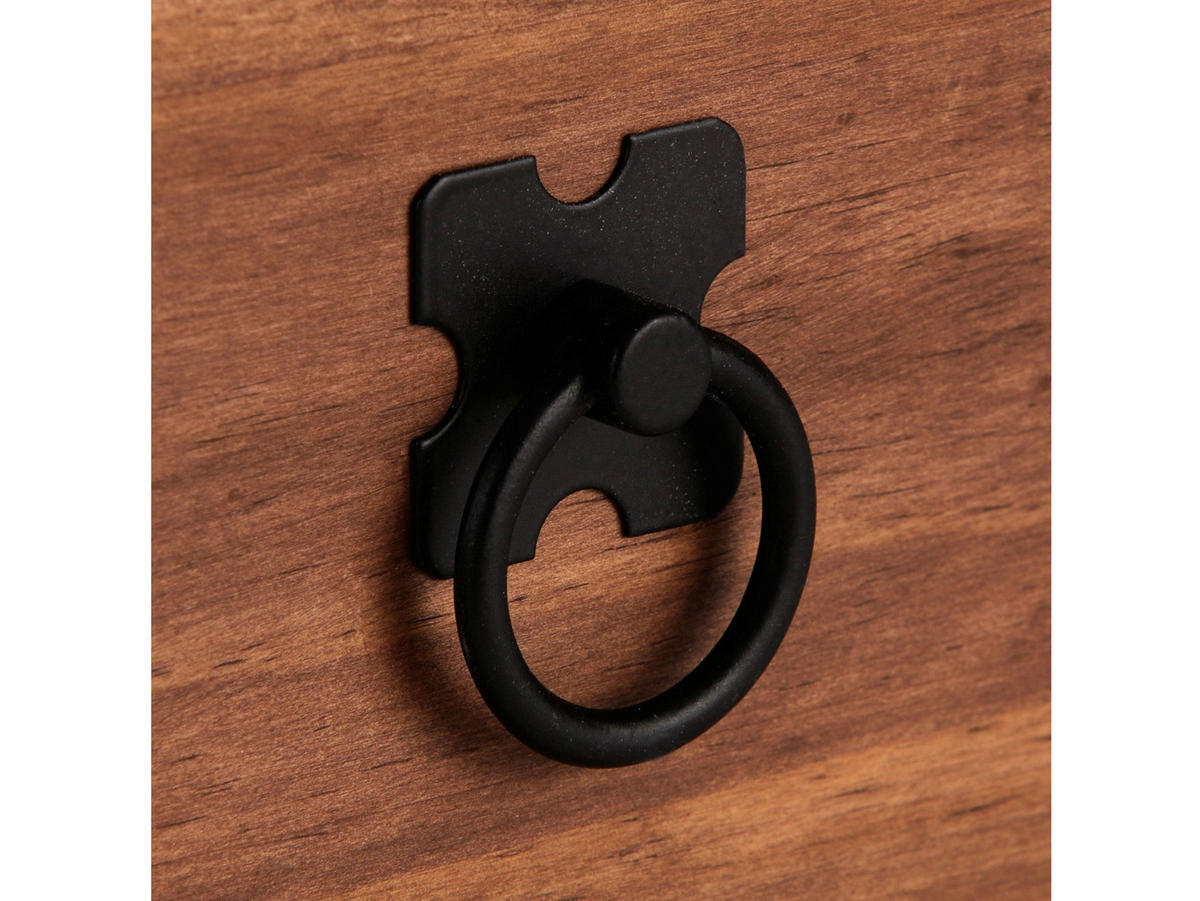 REGAL  65/140/38 cm Naturfarben  - Schwarz/Naturfarben, Design, Holz/Metall (65/140/38cm) - MID.YOU