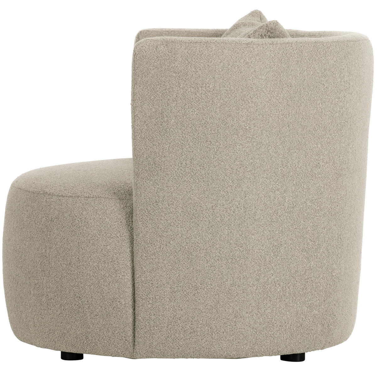 SESSEL in Bouclé Naturfarben  - Schwarz/Naturfarben, Design, Kunststoff/Textil (96/81/92cm) - Livetastic