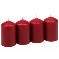 STUMPENKERZE 5,7/9 cm  - Rot, KONVENTIONELL (5,7/9cm)