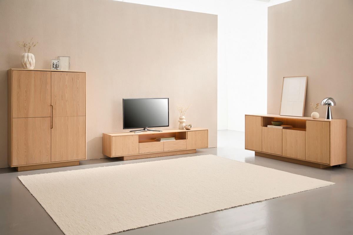 TÁLALÓSZEKRÉNY 180/75/40 cm  - tölgyfa színű, Design, faalapú anyag/fa (180/75/40cm) - Livetastic