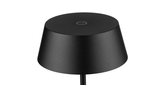 AKKU-TISCHLEUCHTE Naos 15/25 cm   - Schwarz, Design, Kunststoff/Metall (15/25cm) - Dieter Knoll