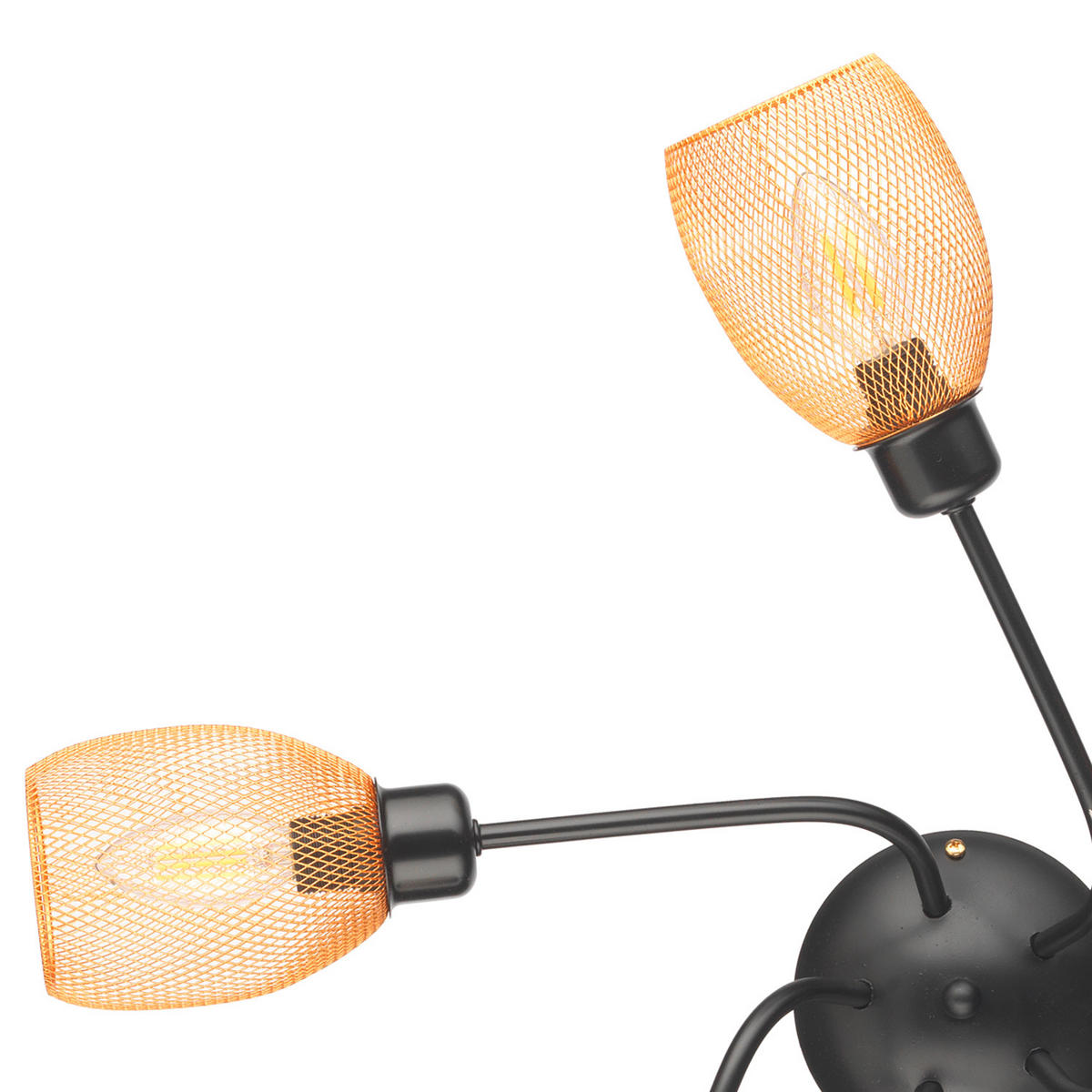 DECKENLEUCHTE  63/20 cm    - Goldfarben/Schwarz, KONVENTIONELL, Metall (63/20cm)