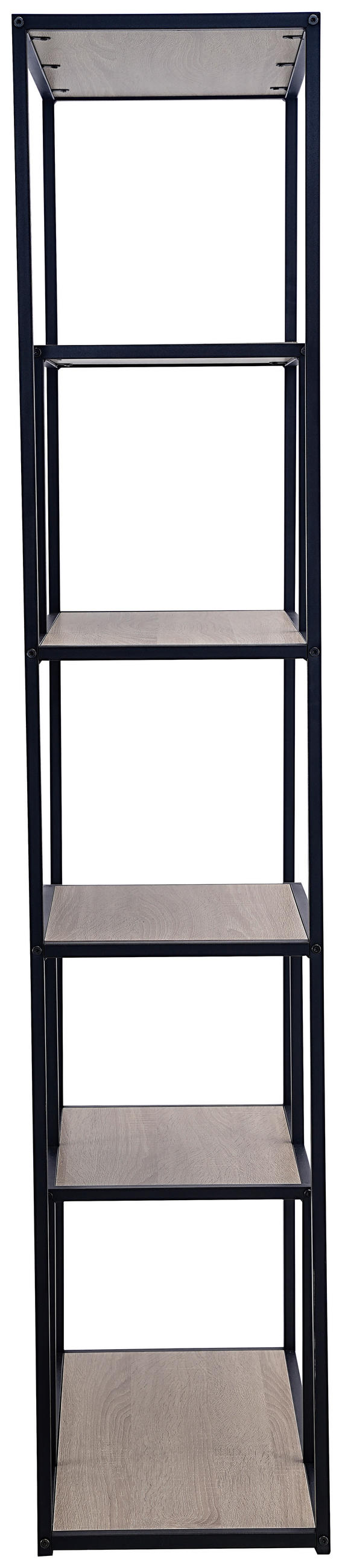 REGAL Naturfarben, Schwarz  - Schwarz/Naturfarben, Basics, Holzwerkstoff/Metall (70/170/33cm) - Xora