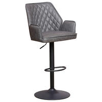 BARHOCKER Mikrofaser Anthrazit  - Taupe/Anthrazit, KONVENTIONELL, Textil/Metall (42/114/52cm) - MID.YOU