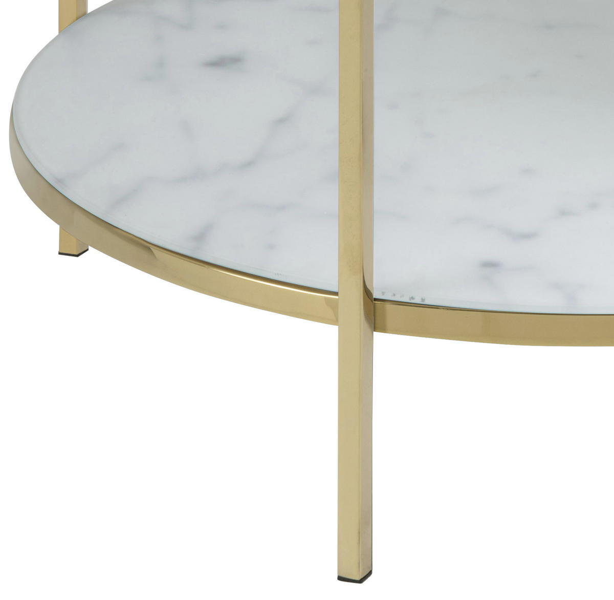 SOFFBORD i metall, glas 80/80/45 cm  - vit/guldfärgad, Trend, metall/glas (80/80/45cm) - Best Price