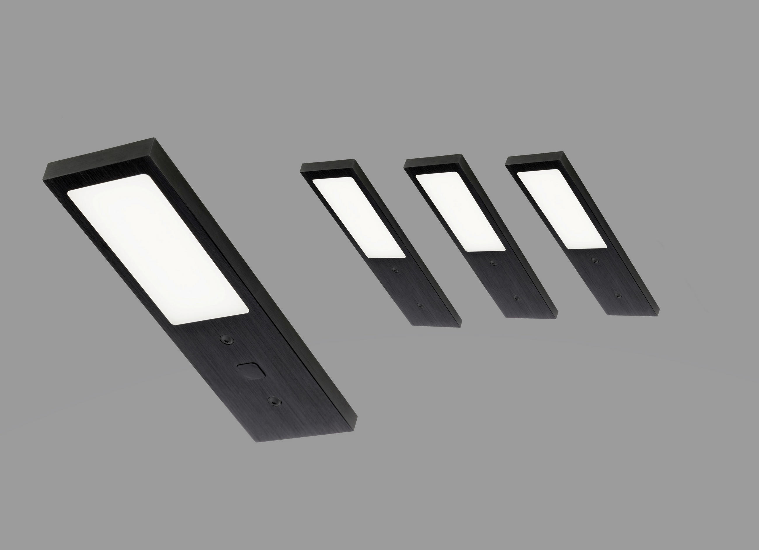 UNTERBAULEUCHTEN-SET 5/0,7/17 cm   - Schwarz, Basics, Metall (5/0,7/17cm)