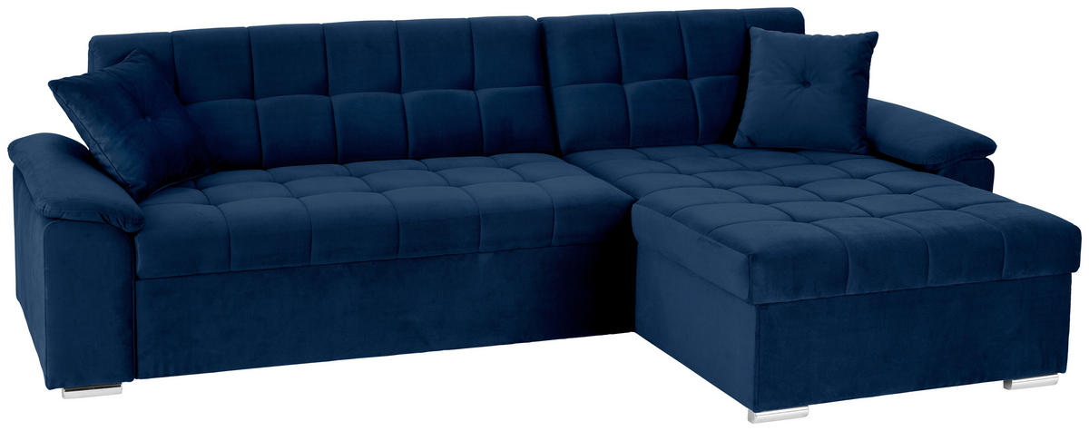 ECKSOFA Blau Zierkissen  - Blau, Trend, Textil (257/167cm) - Livetastic