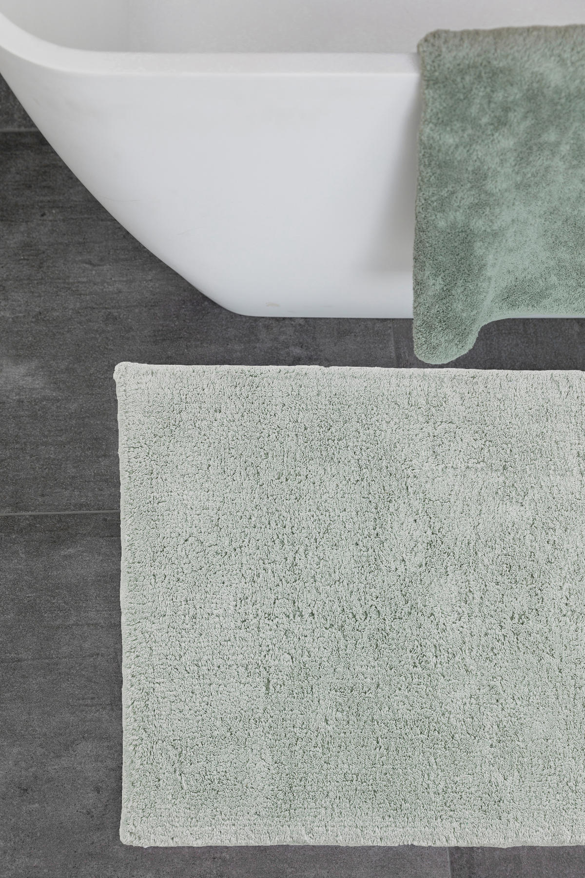 BADTEPPICH Bahamas Mintgrün 67/110 cm  - Mintgrün, Basics, Textil (67/110cm) - Schöner Wohnen