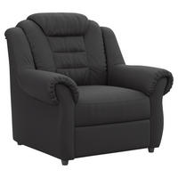 SESSEL in Lederlook Schwarz  - Schwarz, KONVENTIONELL, Kunststoff/Textil (104/102/101cm) - Livetastic