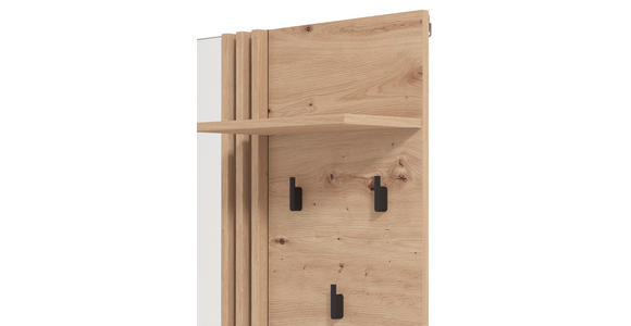 GARDEROBE 6-teilig  in 240/192,5/40 cm  - Schwarz/Eiche Artisan, Basics, Holzwerkstoff/Textil (240/192,5/40cm) - Carryhome