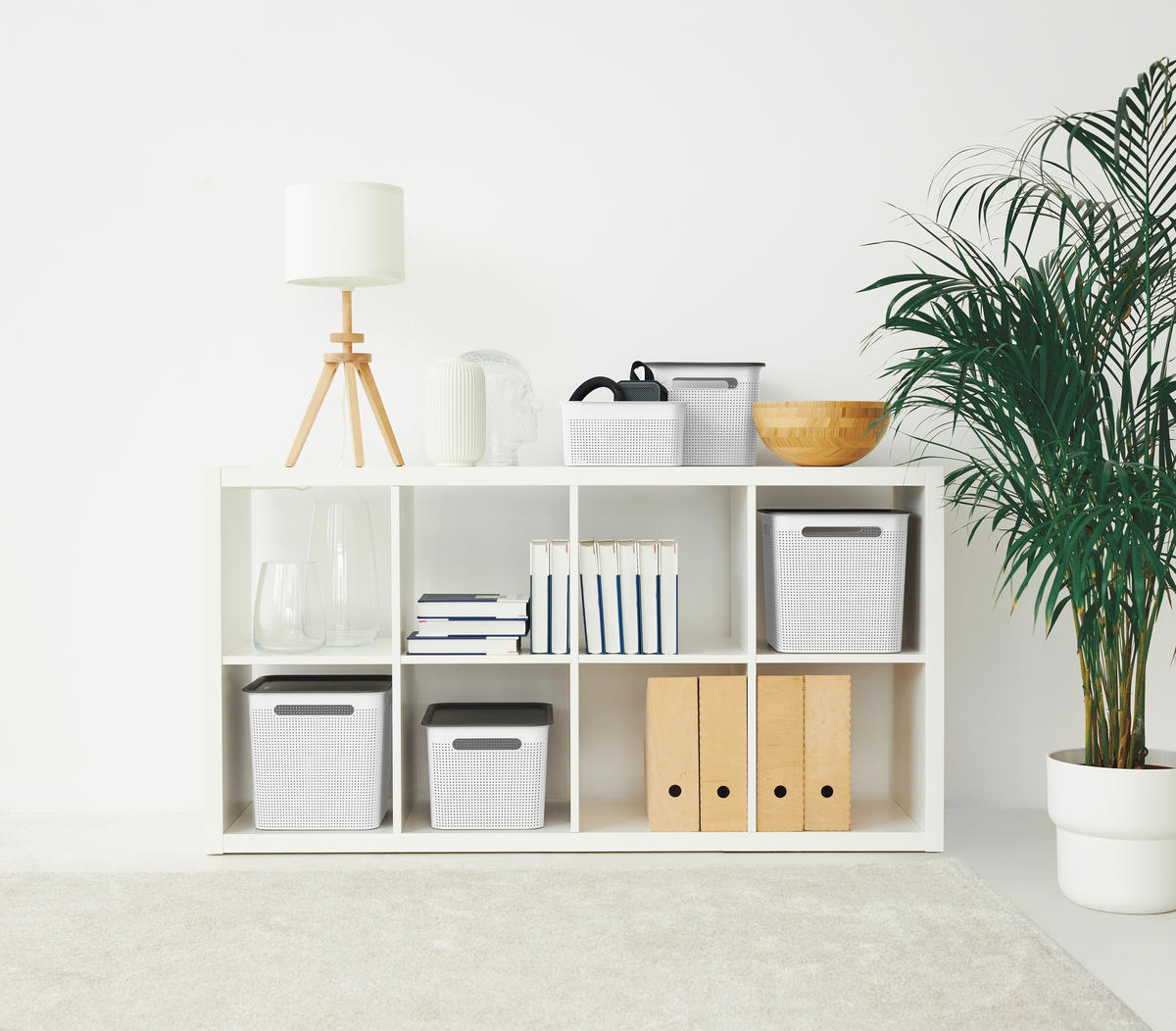 BOX 29,1/29,1/28,1 cm  - Weiss, Basics, Kunststoff (29,1/29,1/28,1cm) - Rotho