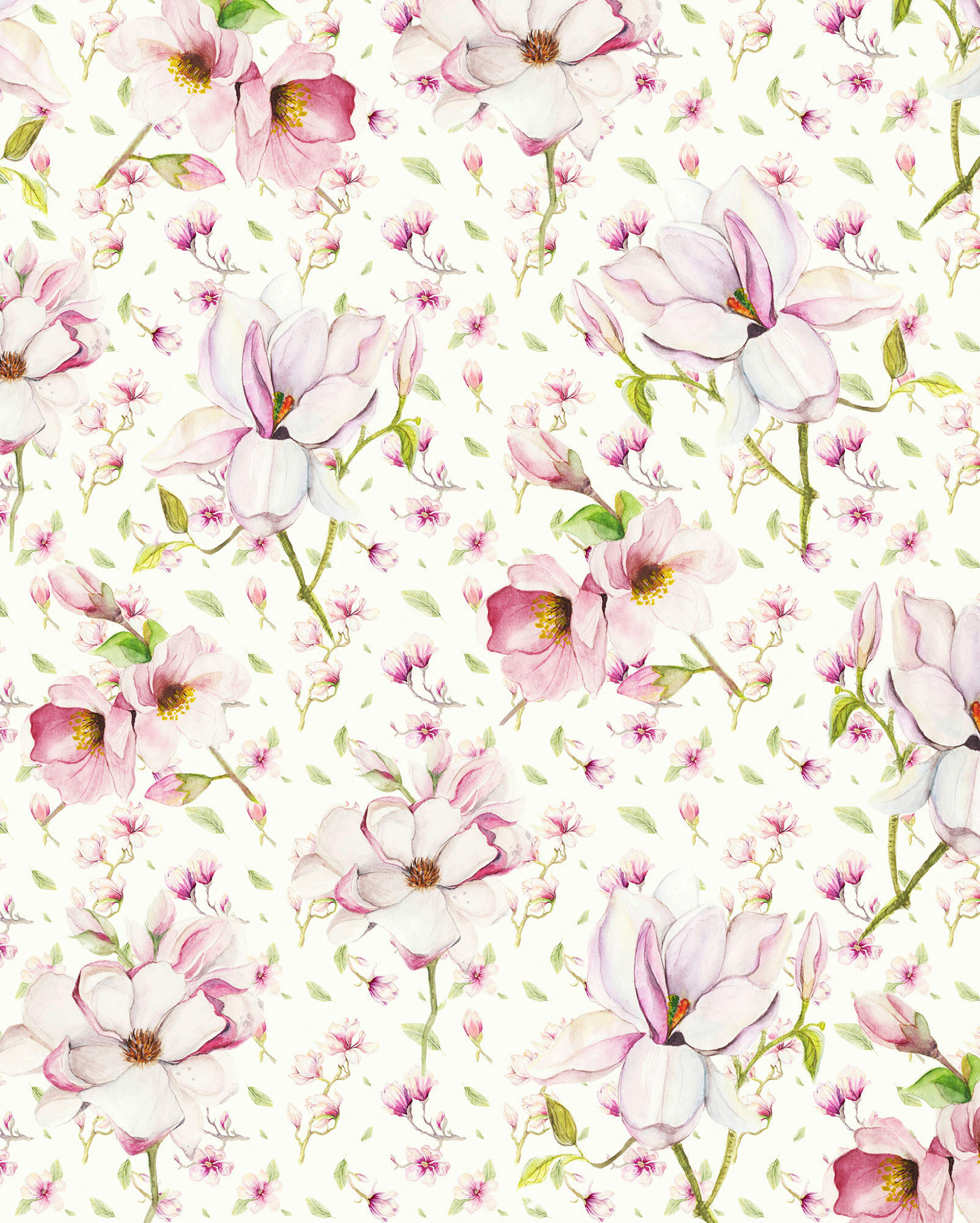 Xora Vliestapete Weiß, Rosa 200x250 cm