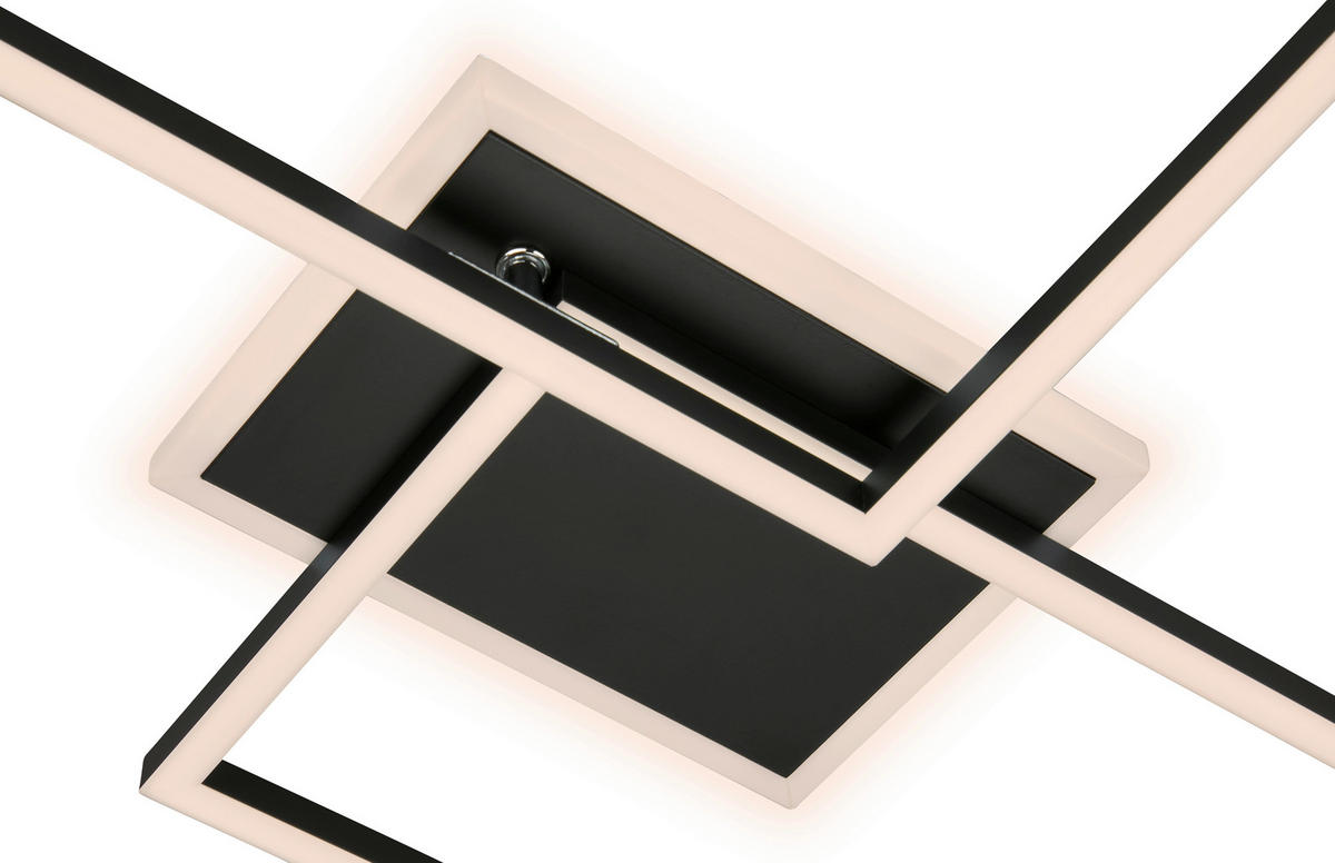 LED PLAFONJERA  - crna, Dizajnerski, metal/plastika (50/38,8/8cm)