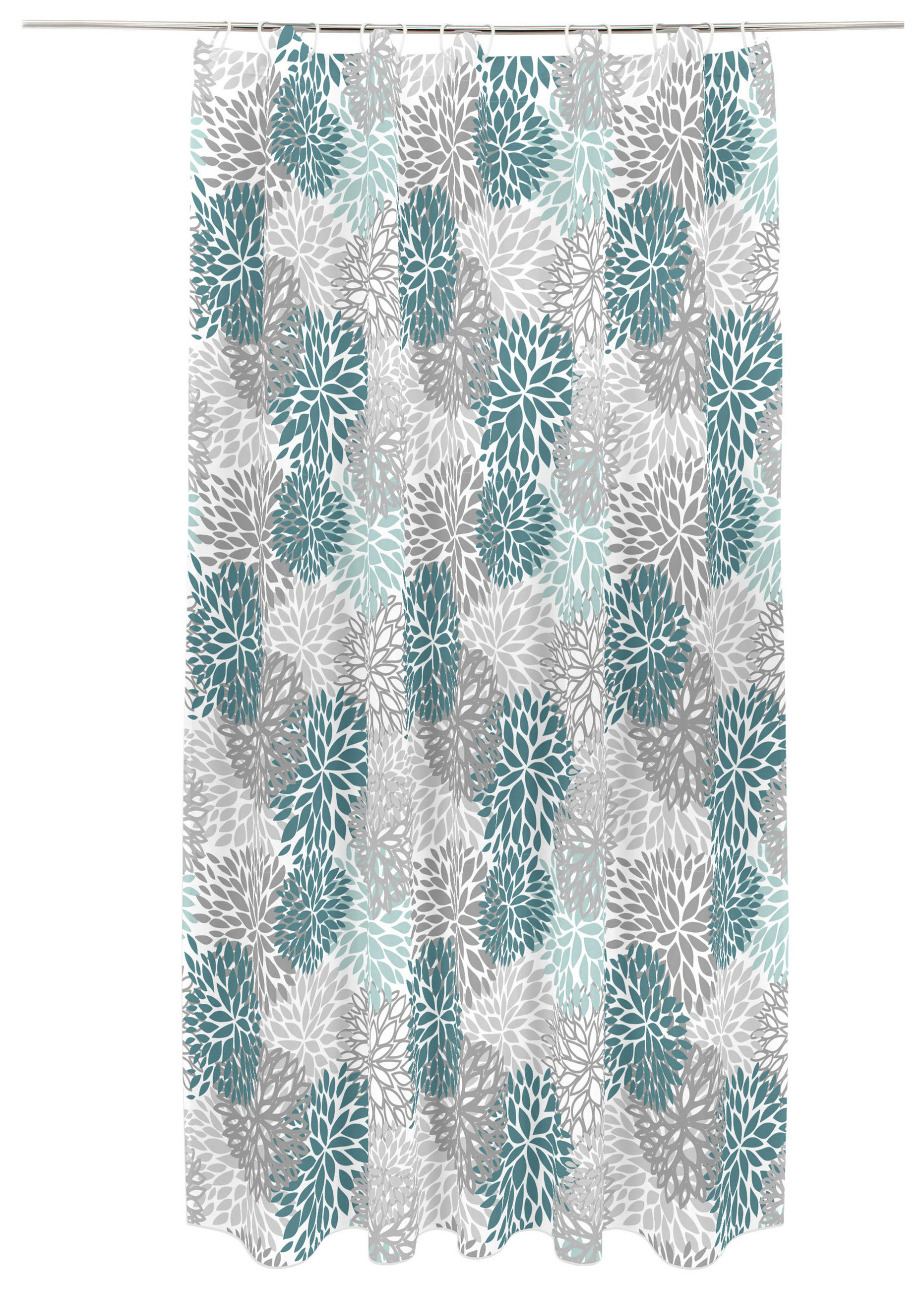 Duschvorhang Svenja Bxl 180/200 Cm Grau/petrol