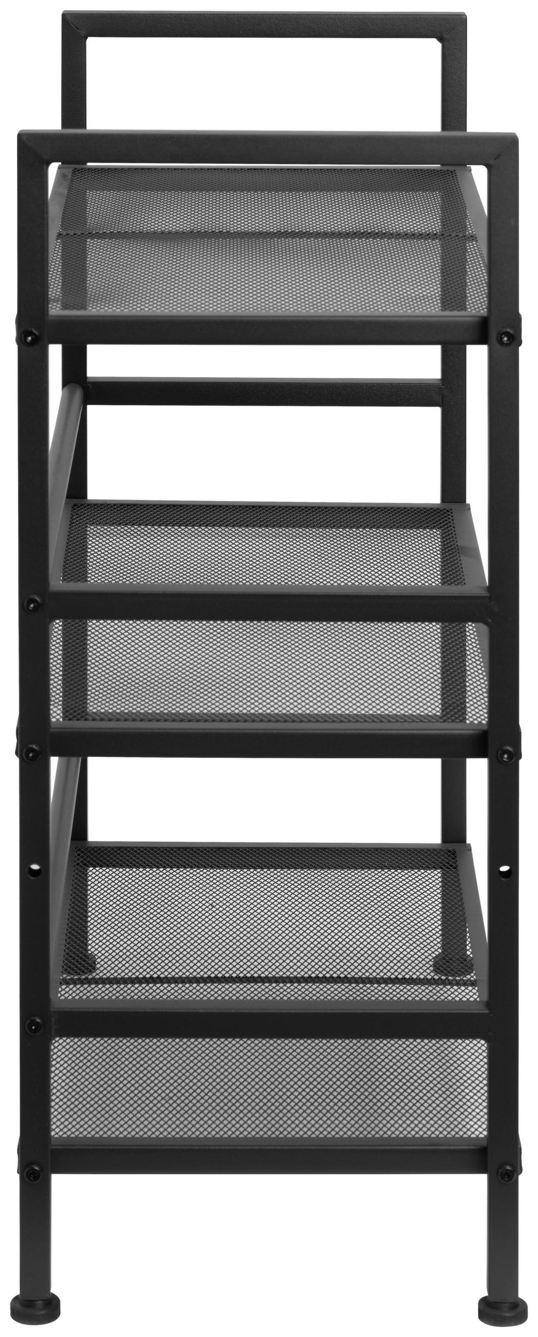 SCHUHREGAL 59/70/30 cm  - Schwarz/Weiß, MODERN, Metall (59/70/30cm) - PBJ