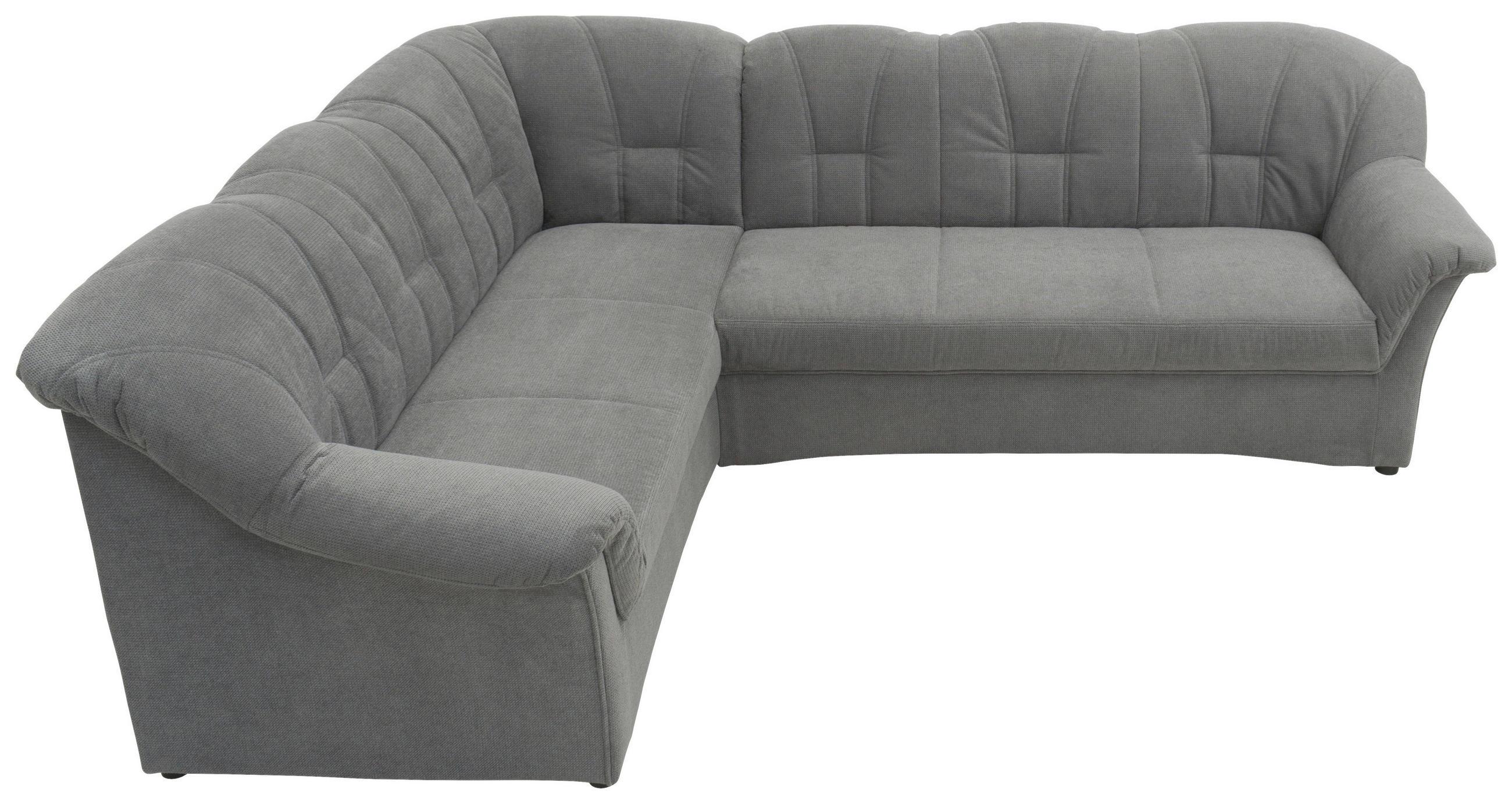 Ecksofa Dunkelgrau Mikrofaser  - Dunkelgrau/Schwarz, KONVENTIONELL, Kunststoff/Textil (192/243cm) - MID.YOU