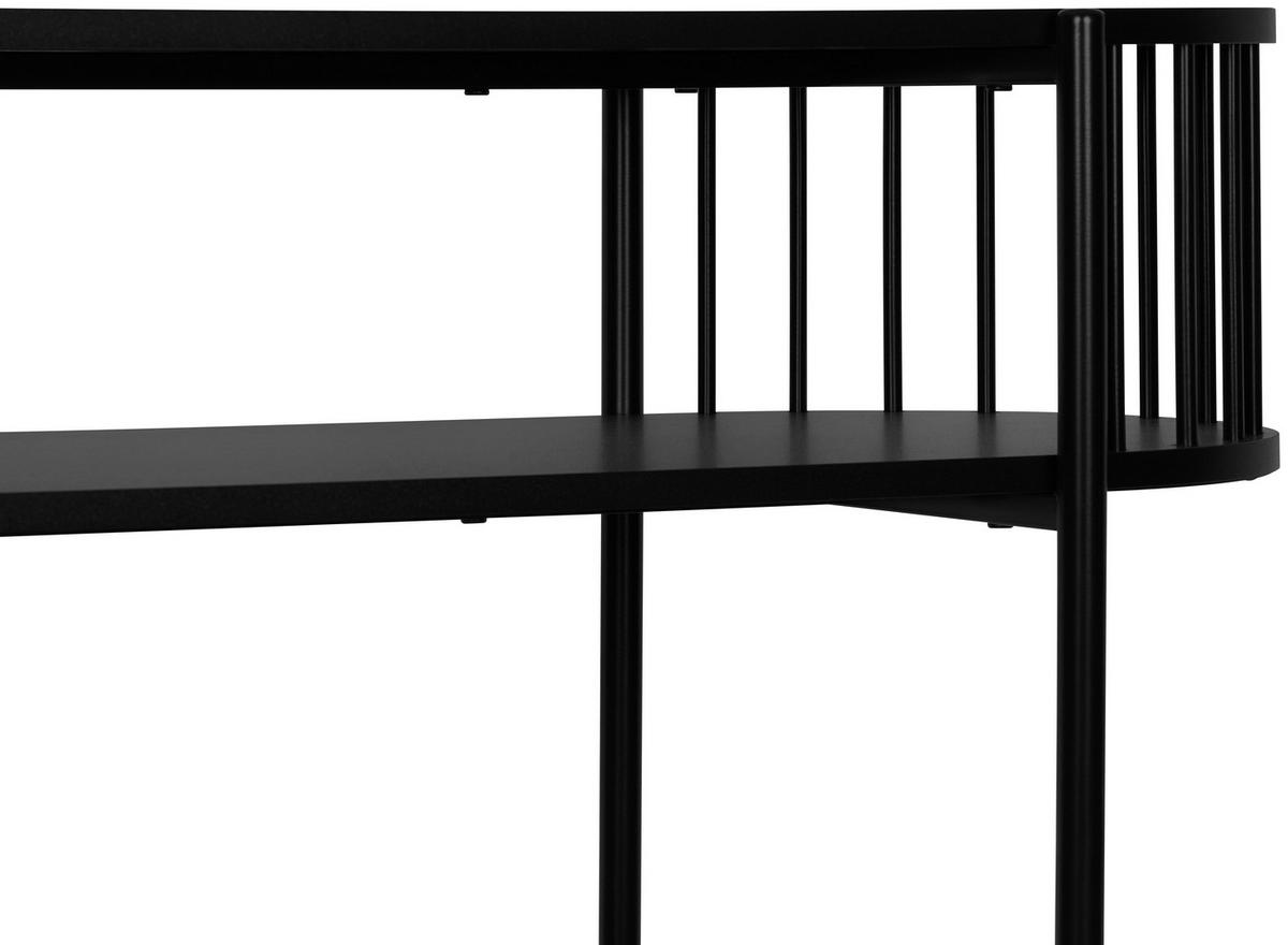 KONSOLENTISCH Schwarz  - Schwarz, Trend, Holzwerkstoff/Metall (110/39/76cm) - Xora