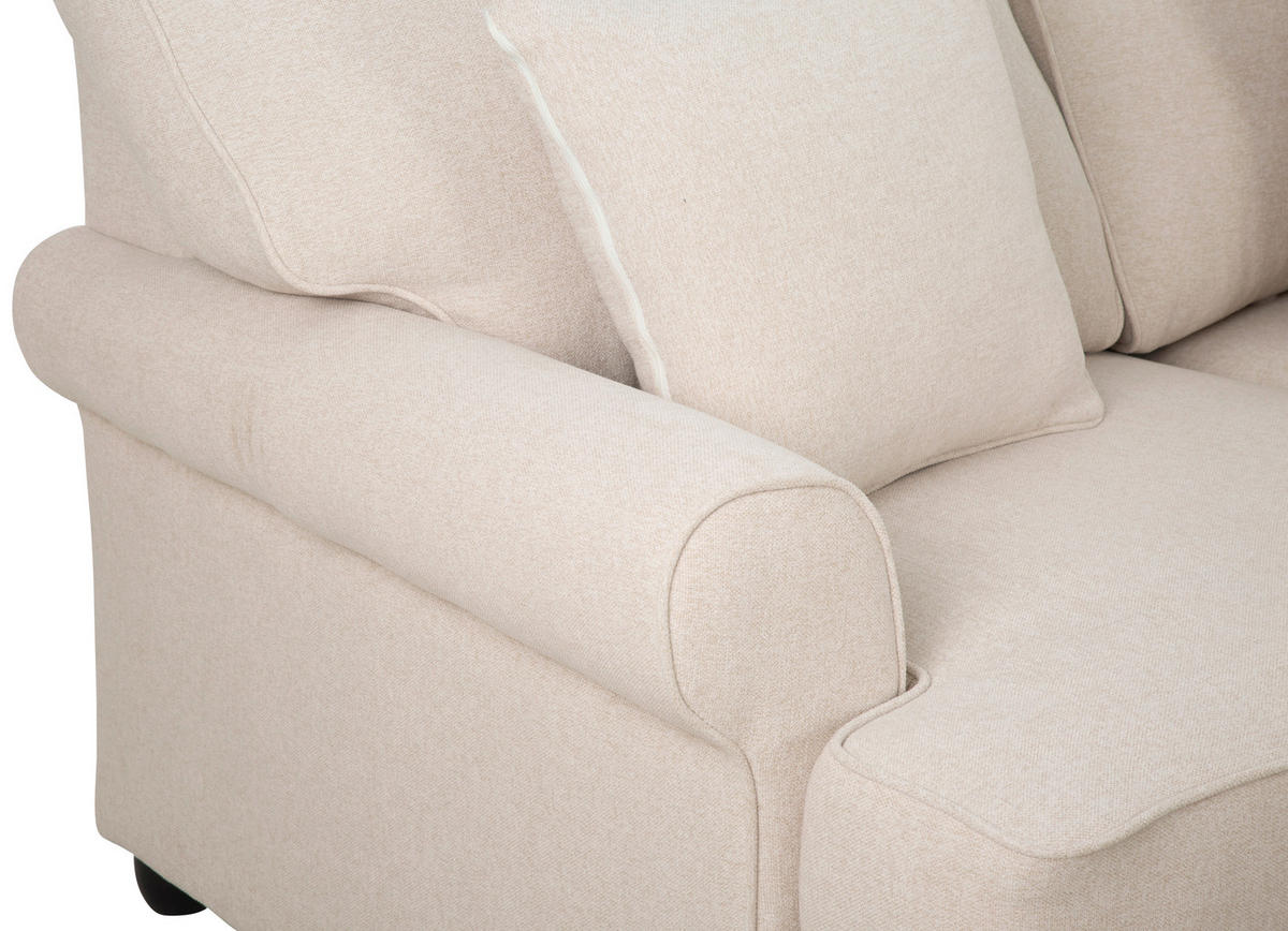 KUTNA GARNITURA tekstil  bež   - bež/crna, Konvencionalno, tekstil/drvo (394/100/245cm) - P & B