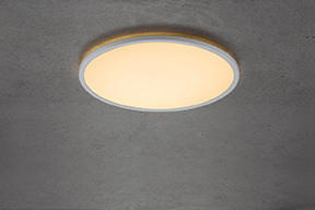 DECKENLEUCHTE PLANURA 42,4/2,3 cm   - Weiß, KONVENTIONELL, Kunststoff (42,4/2,3cm) - Nordlux