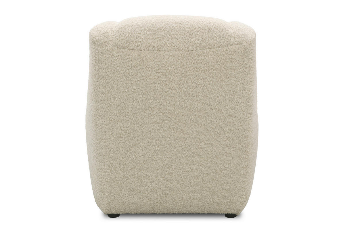 SESSEL in Chenille Creme  - Creme/Schwarz, MODERN, Kunststoff/Textil (77/82/93cm) - Livetastic